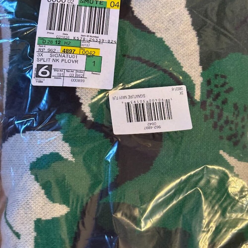 NWT LIZ CLAIBORNE Women's Long Sleeve Floral Pullover Sweater - 3X - Picture 15 of 15